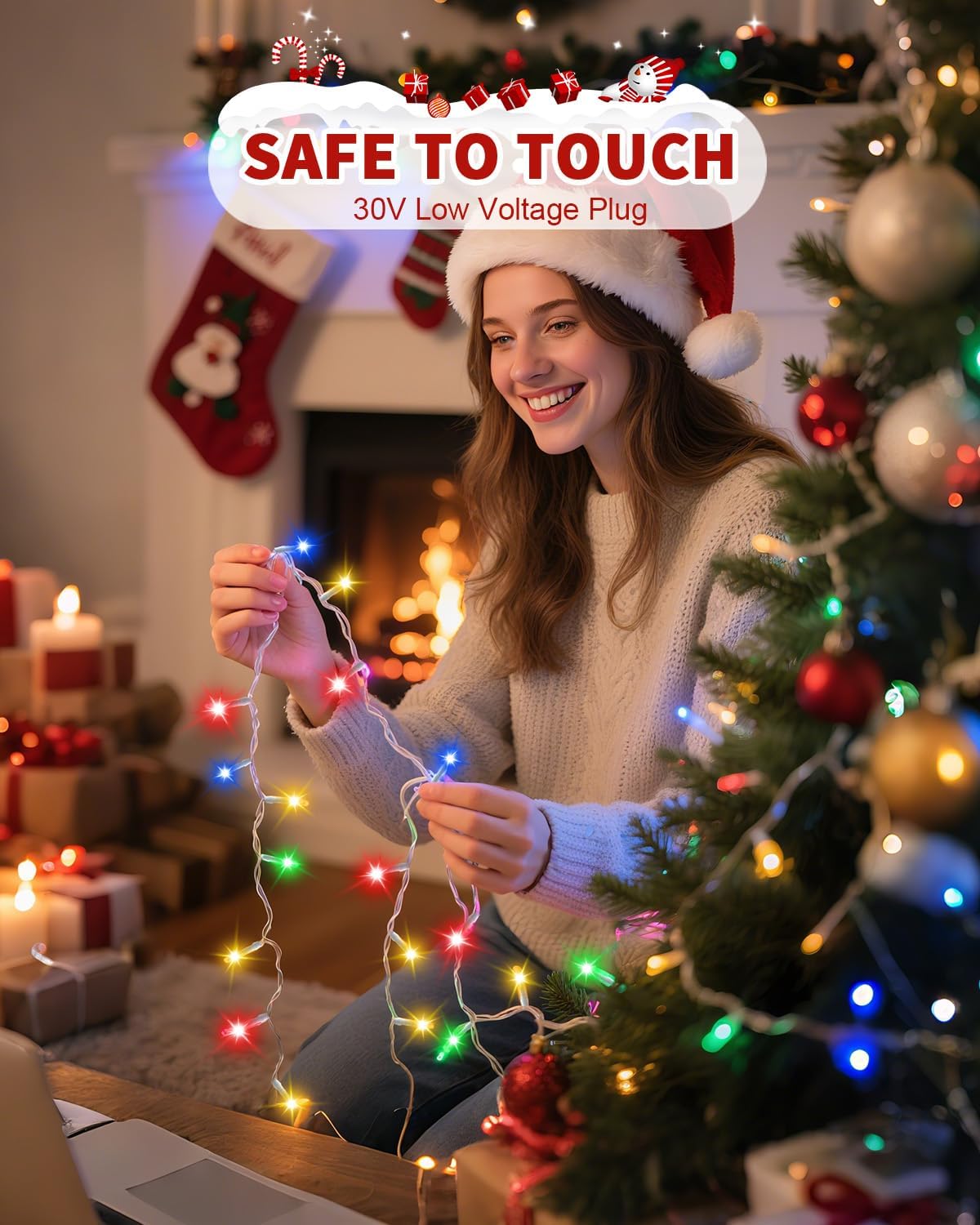 BZBANRN 403ft Remote Control String Lights with Timer, Parent Approved Decorative Lights for Reading Corner and Bedroom Ceiling Stars