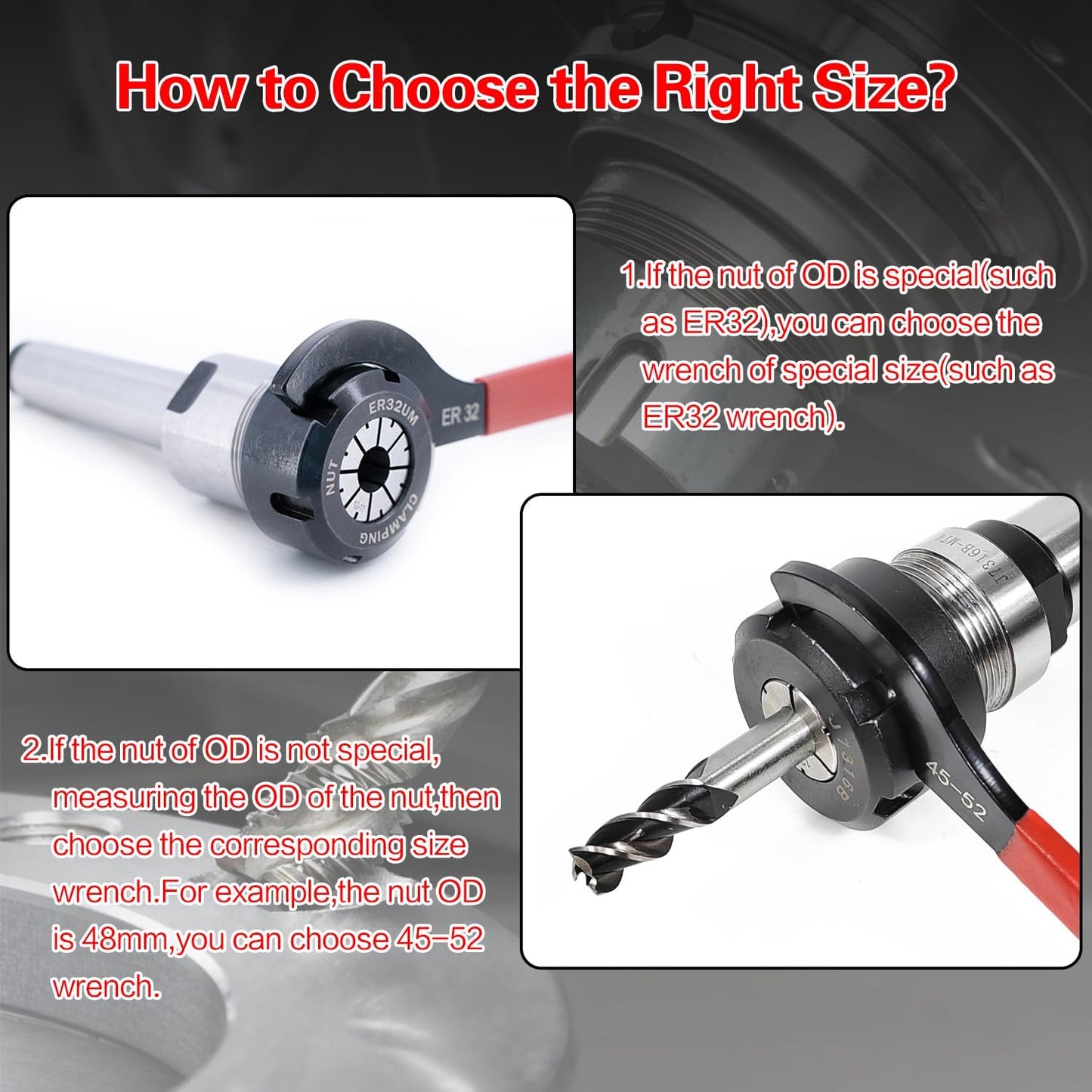 c-shaped hook head engineered to engage slots and holes on coilover collars and shock bodies