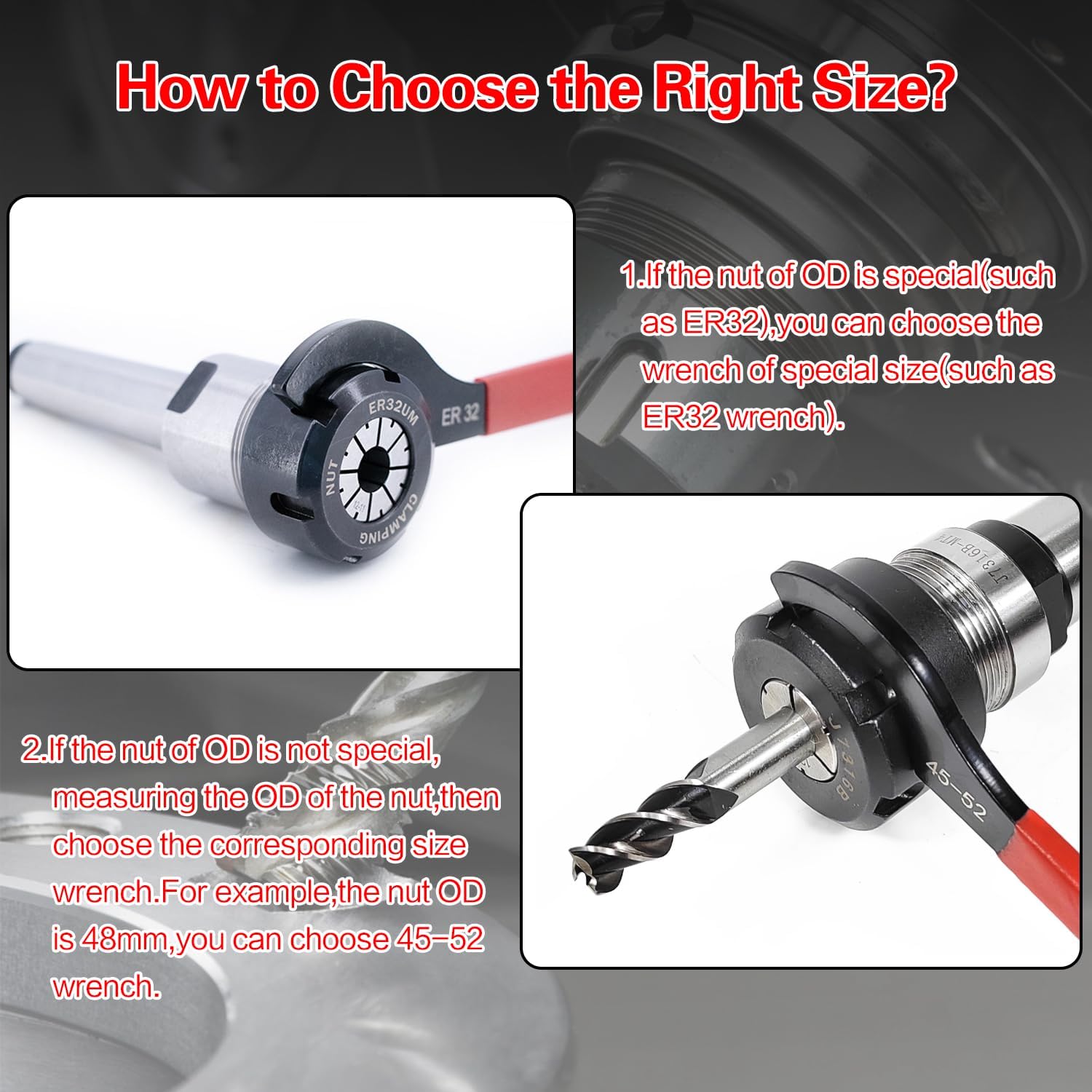 c-shaped hook head engineered to engage slots and holes on coilover collars and shock bodies
