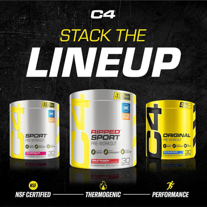 C4 Ripped Sport Pre Workout Powder – Versatile Performance Fuel for Open-Air Bootcamps and Park HIIT Workouts