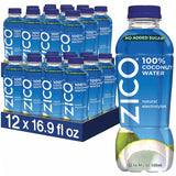 ZICO 100% Coconut Water 16.9 fl oz – Hydration Companion for Daily Self-Care and Low-Sugar Living