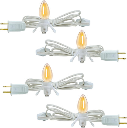 c7 led filament bulbs with candelabra/e12-style sockets use 85% less energy than traditional bulbs and have an operating life of up to 20,000 hours