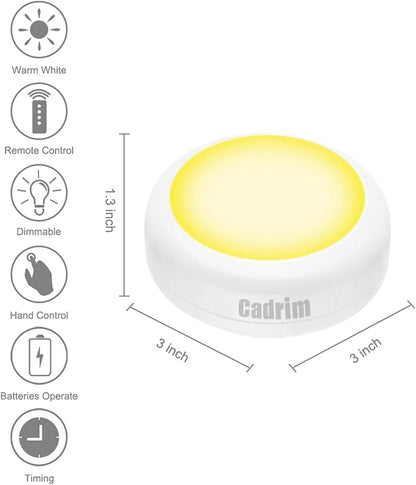 Cadrim Wireless Puck Lights - Valentine's Day and Mother's Day Gift for the Home Decor Enthusiast