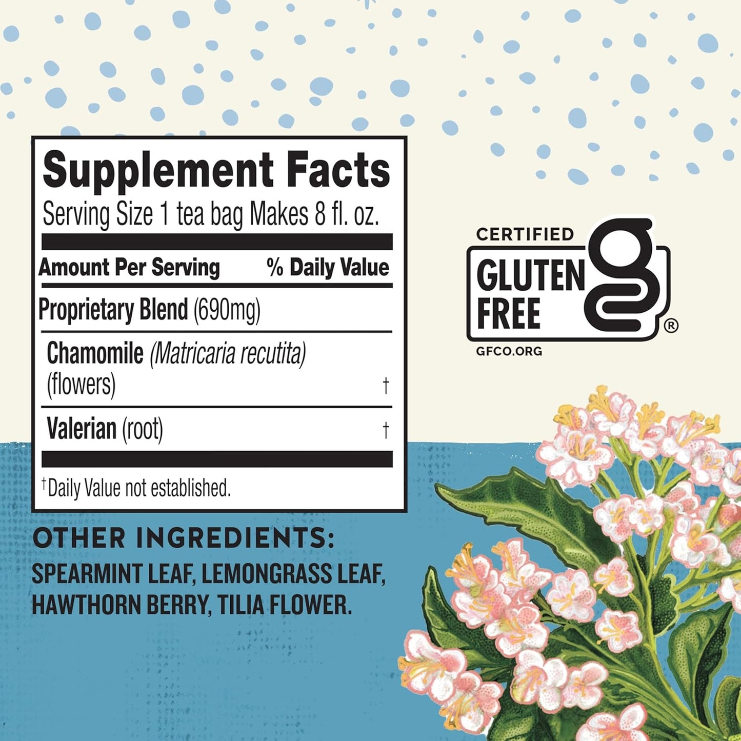 caffeine-free herbal blend formulated for adult bedtime use