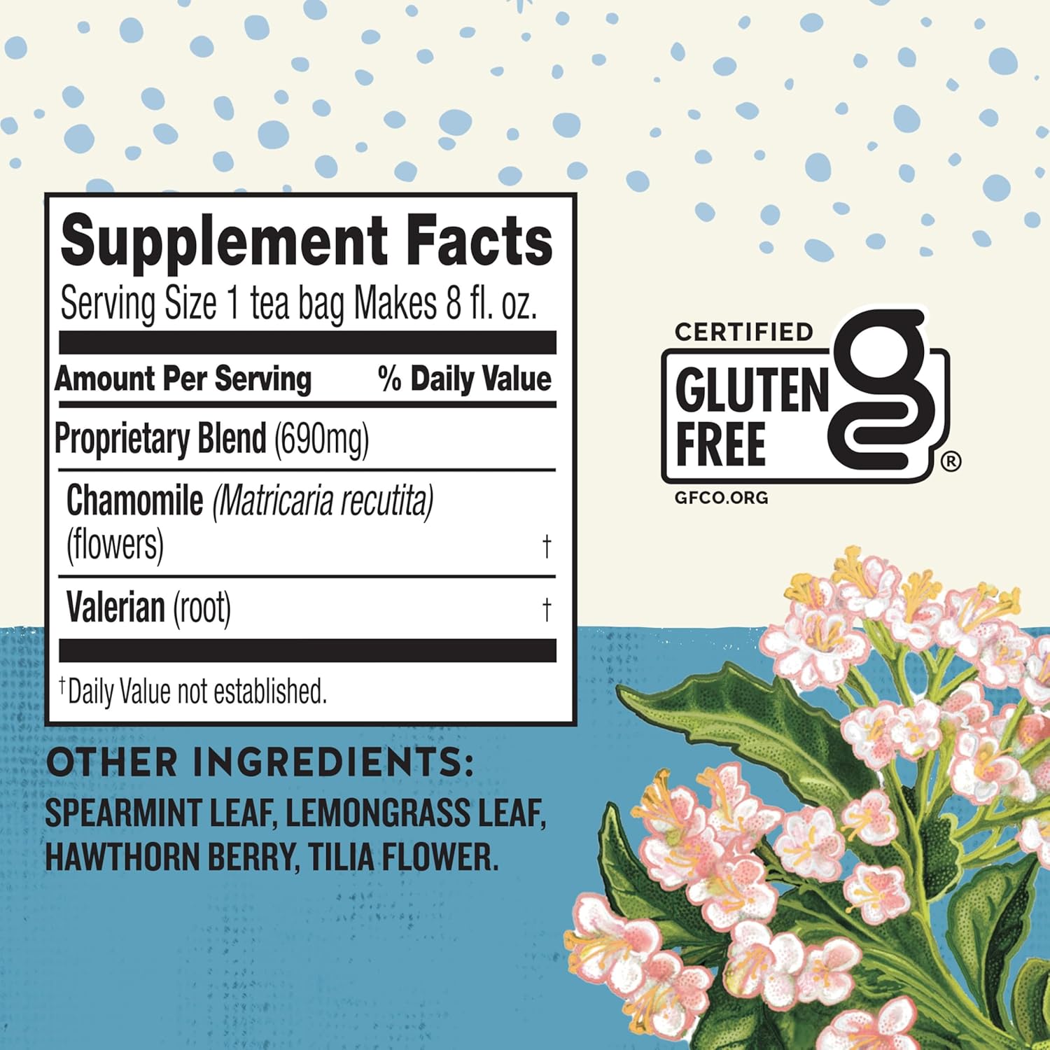caffeine-free herbal blend formulated for adult bedtime use