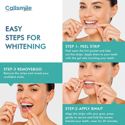 CALLSMILE Enamel-Safe Whitening Strips – Practical Stocking Stuffer and Self-Care Gift for Busy Professionals