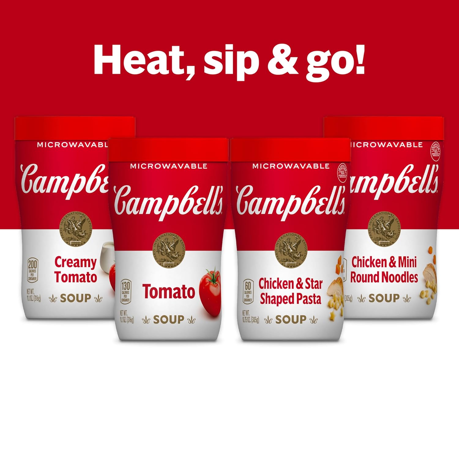 Campbell's Sipping Soup Creamy Tomato – Nostalgic Childhood Soup Bowl to Share With Kids at Home