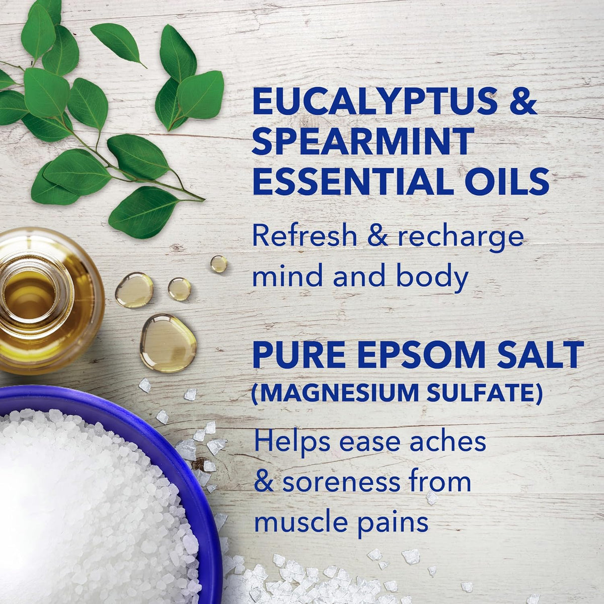 can be combined with dr teal's body wash to create a body exfoliant