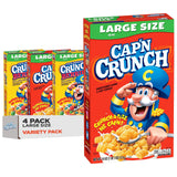 Cap'n Crunch Cereal Original and Crunch Berries Bulk Pack – Affordable Breakroom Cereal for Shared Office Kitchens