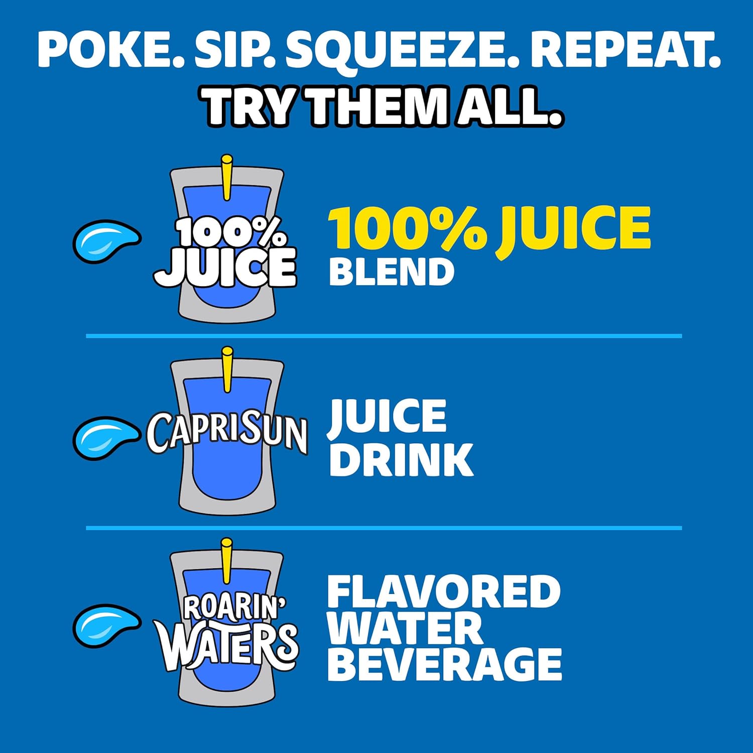 Capri Sun Apple Juice Pouches – Freezer-Friendly Healthy Treat for Blood-Sugar-Conscious Drinkers, 10 Count 6 fl oz