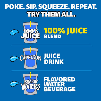 Capri Sun Apple Juice Pouches – Freezer-Friendly Healthy Treat for Blood-Sugar-Conscious Drinkers, 10 Count 6 fl oz