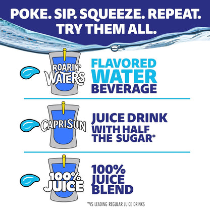 Capri Sun Roarin' Waters Variety Pack – Clean Ingredient Hydration to Replace Sugary Drinks in Your Pantry, 30 ct