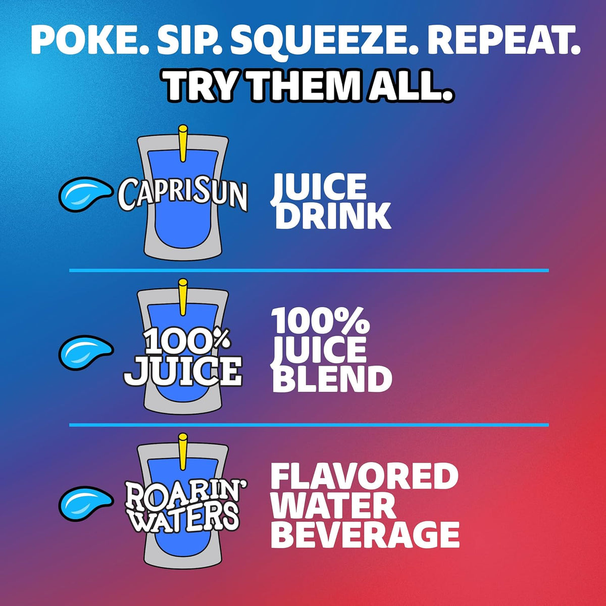 Capri Sun Summer Blast Passion Fruit Mango Juice Blend – Travel Friendly Family Vacation Pouch Drink, 10 Count 6 fl oz