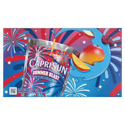 Capri Sun Summer Blast Passion Fruit Mango Juice Blend – Travel Friendly Family Vacation Pouch Drink, 10 Count 6 fl oz