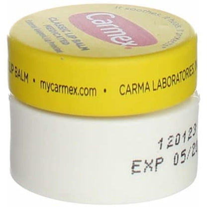 Carmex Cooling Lip Balm Jar – Patio and Campsite Lip Recovery, 0.25 Oz Post-Sun Soothing