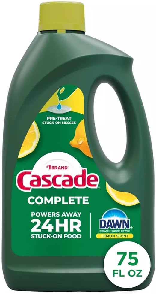 Cascade Complete Dishwasher Gel – Everyday Dish Soap for Home Cooks and Family Meals