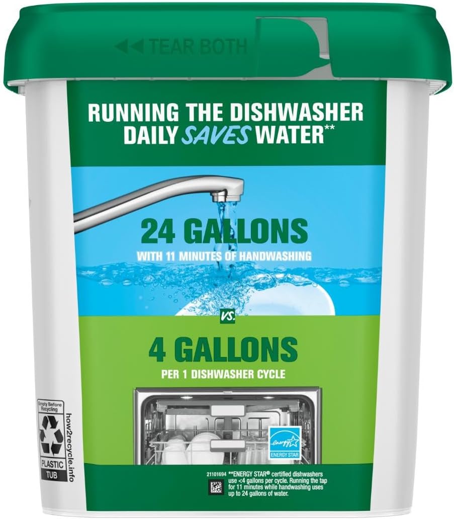Cascade Free & Clear Dish Detergent for Busy Parent Kitchens, Gentle Clean for Children’s Tableware