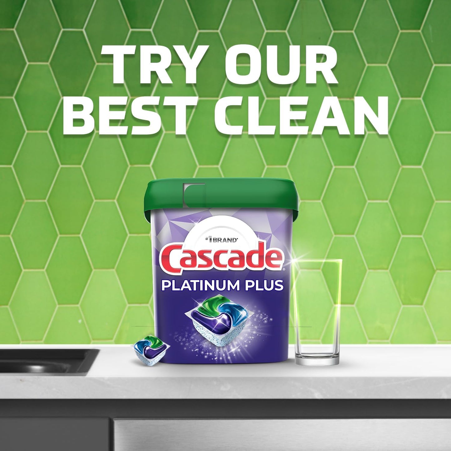 Cascade Platinum Dishwasher Pods Practical Gift for New Homeowners, One-Pod No-Mess Packs