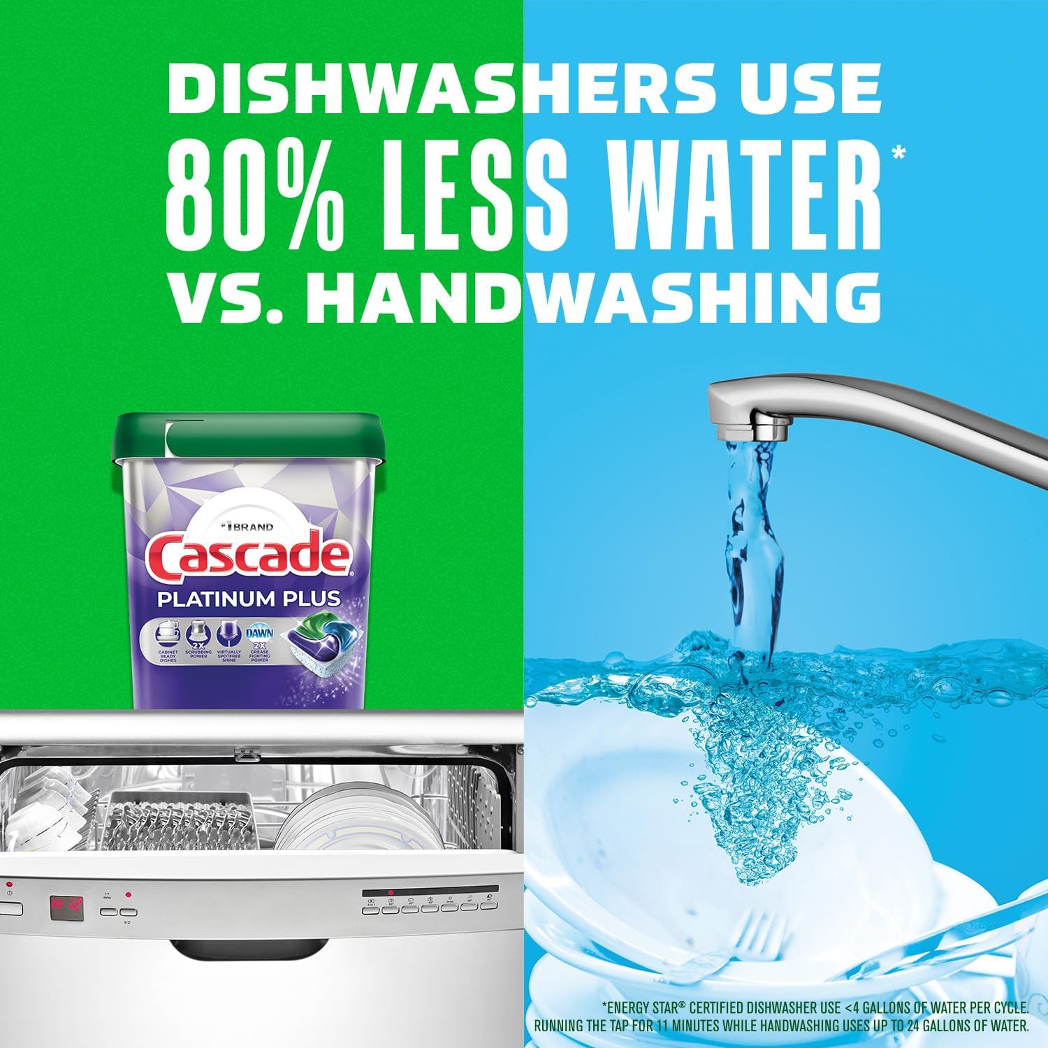 Cascade Platinum Dishwasher Pods Practical Gift for New Homeowners, One-Pod No-Mess Packs