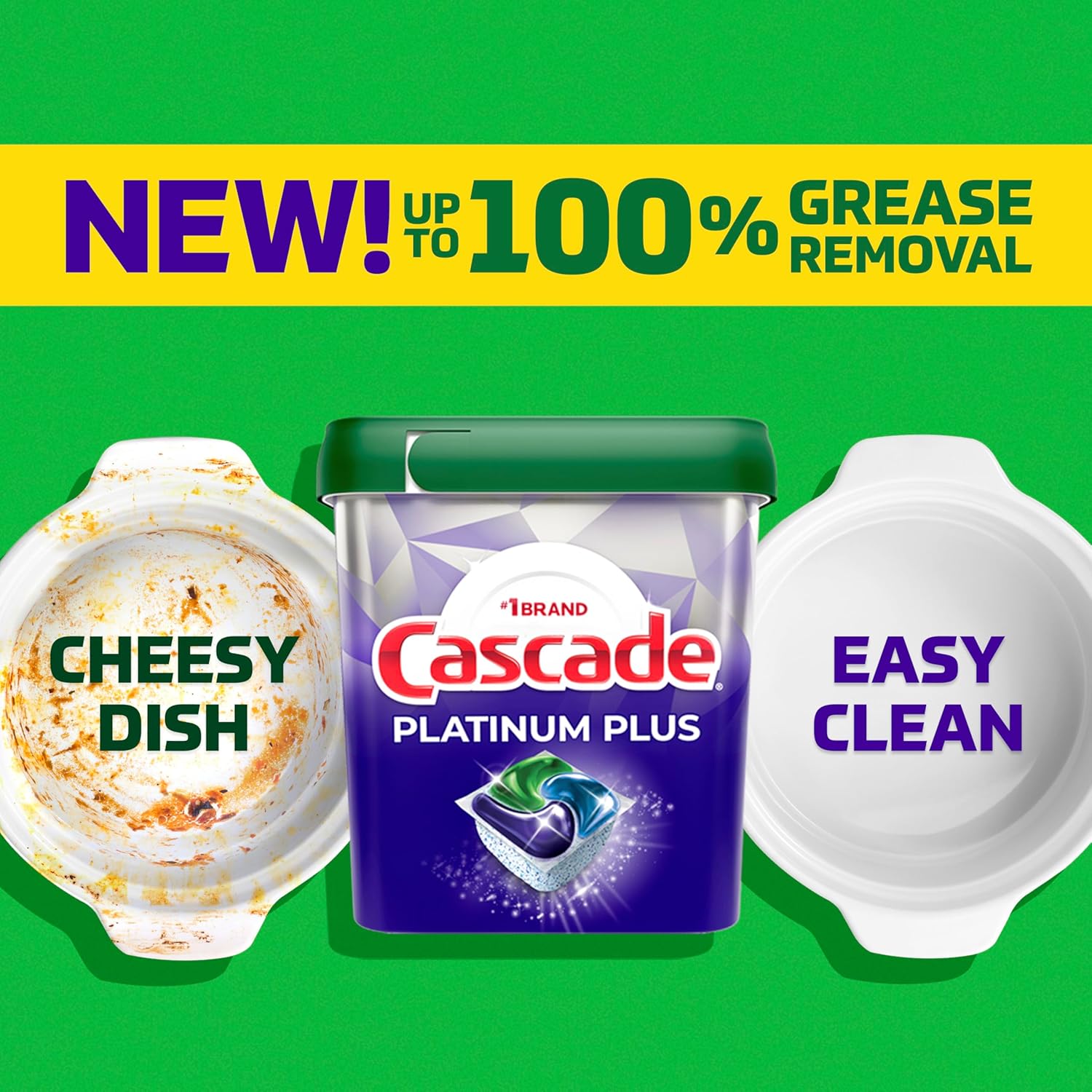 Cascade Platinum Plus Dishwasher Pods for Entertainers and Hosts, Powers Through Post-Party Grease