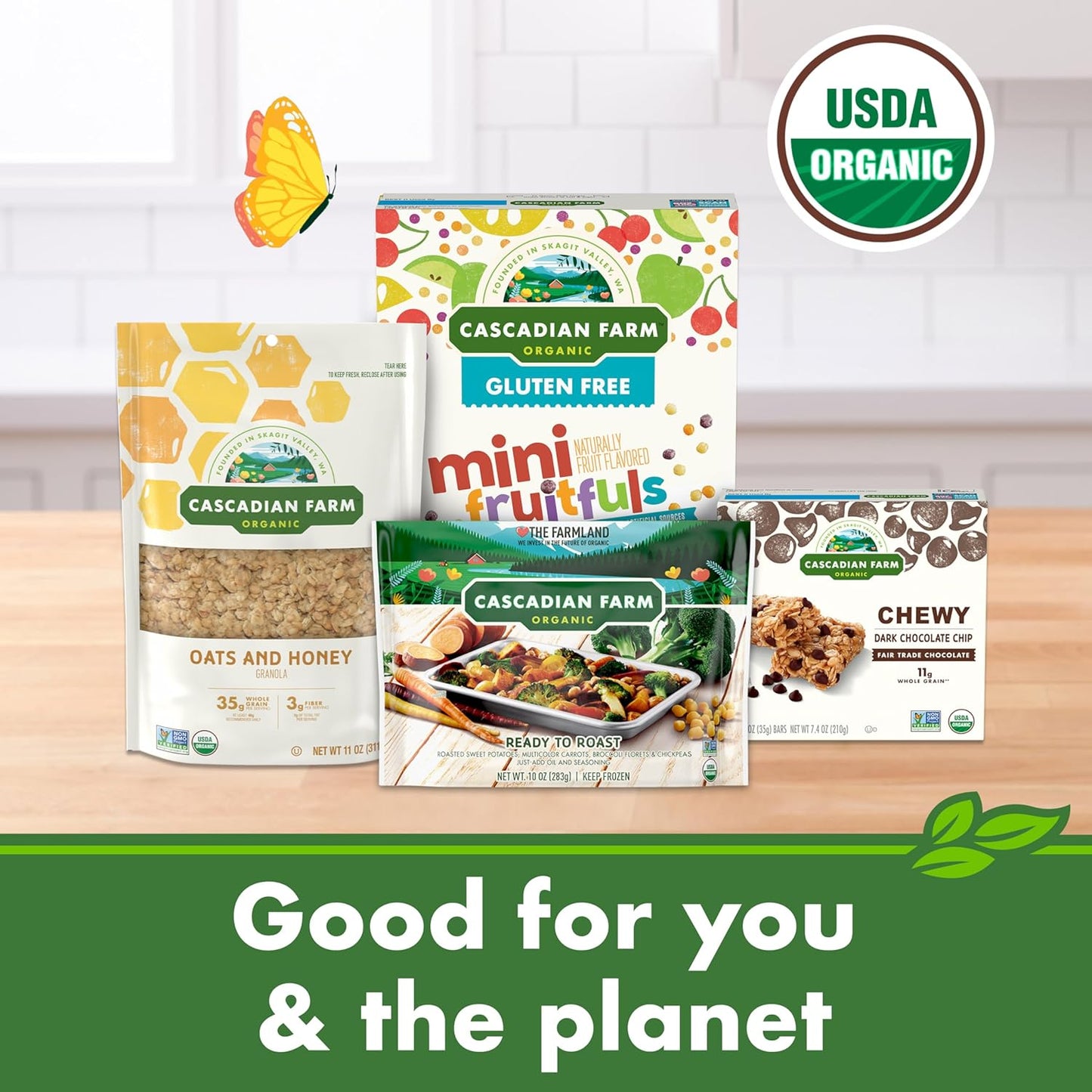 Cascadian Farm Organic Cinnamon Apple Cereal – Easy Resealable Box of Parent Approved Whole Grain Cereal for Busy Mornings