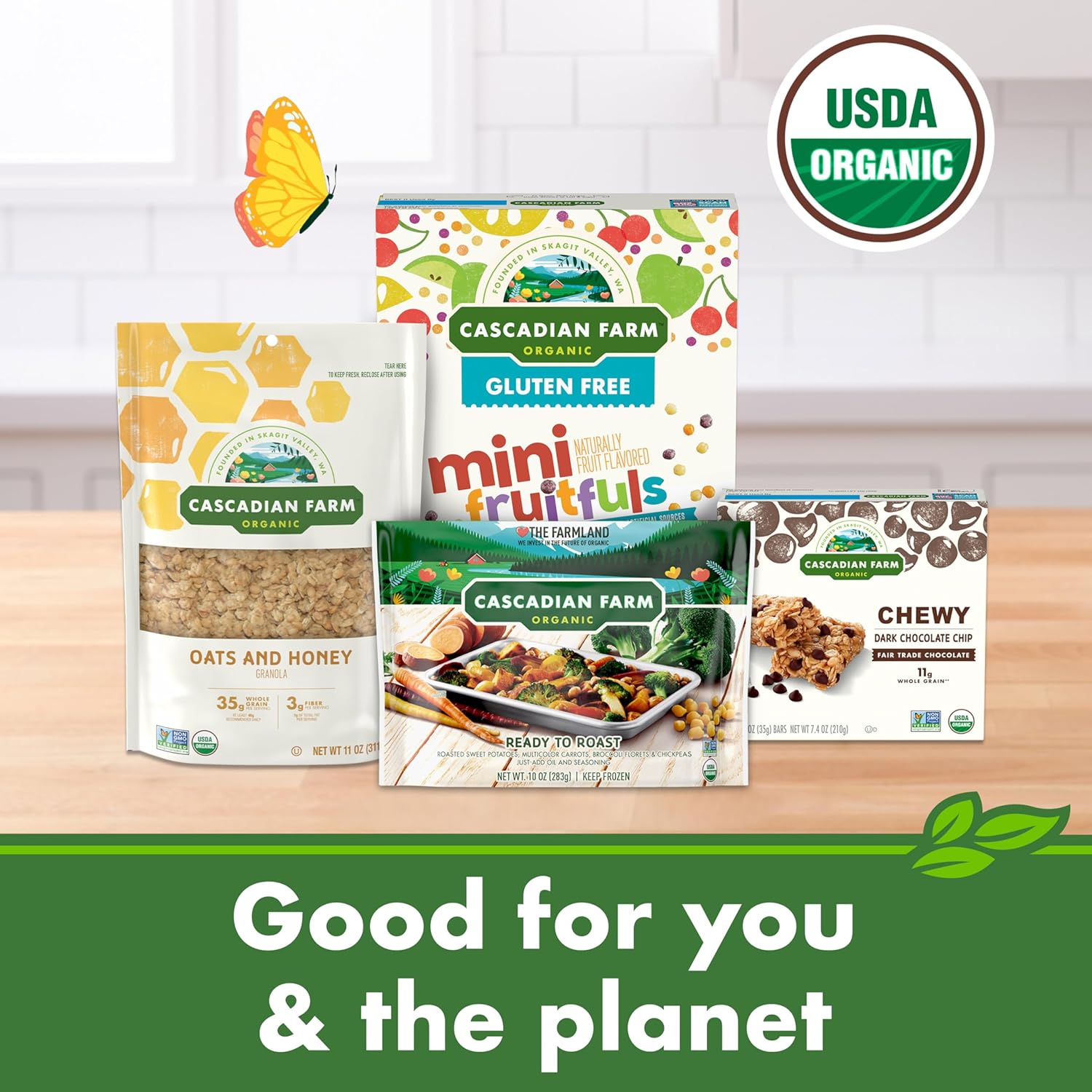 Cascadian Farm Organic Cinnamon Apple Cereal – Easy Resealable Box of Parent Approved Whole Grain Cereal for Busy Mornings