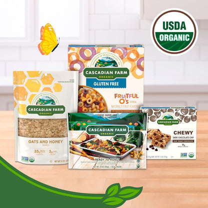 Cascadian Farm Organic Cinnamon Oat Clusters – Family Pantry Cereal for Growing Kids and Picky Eaters