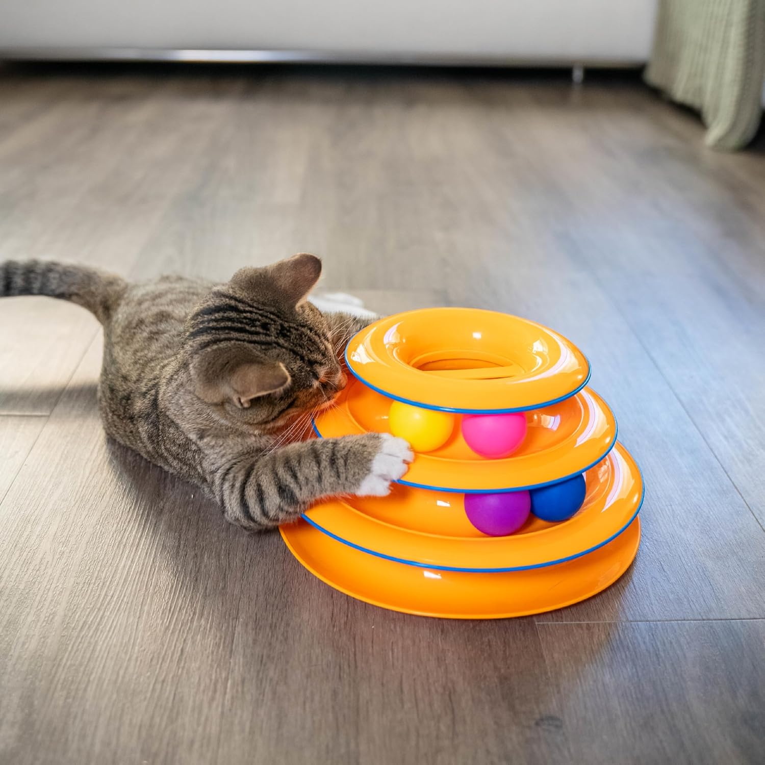 Catstages Tower of Tracks Cat Toy – Boredom Relief Ritual for Apartment Cats, Quiet Stimulation