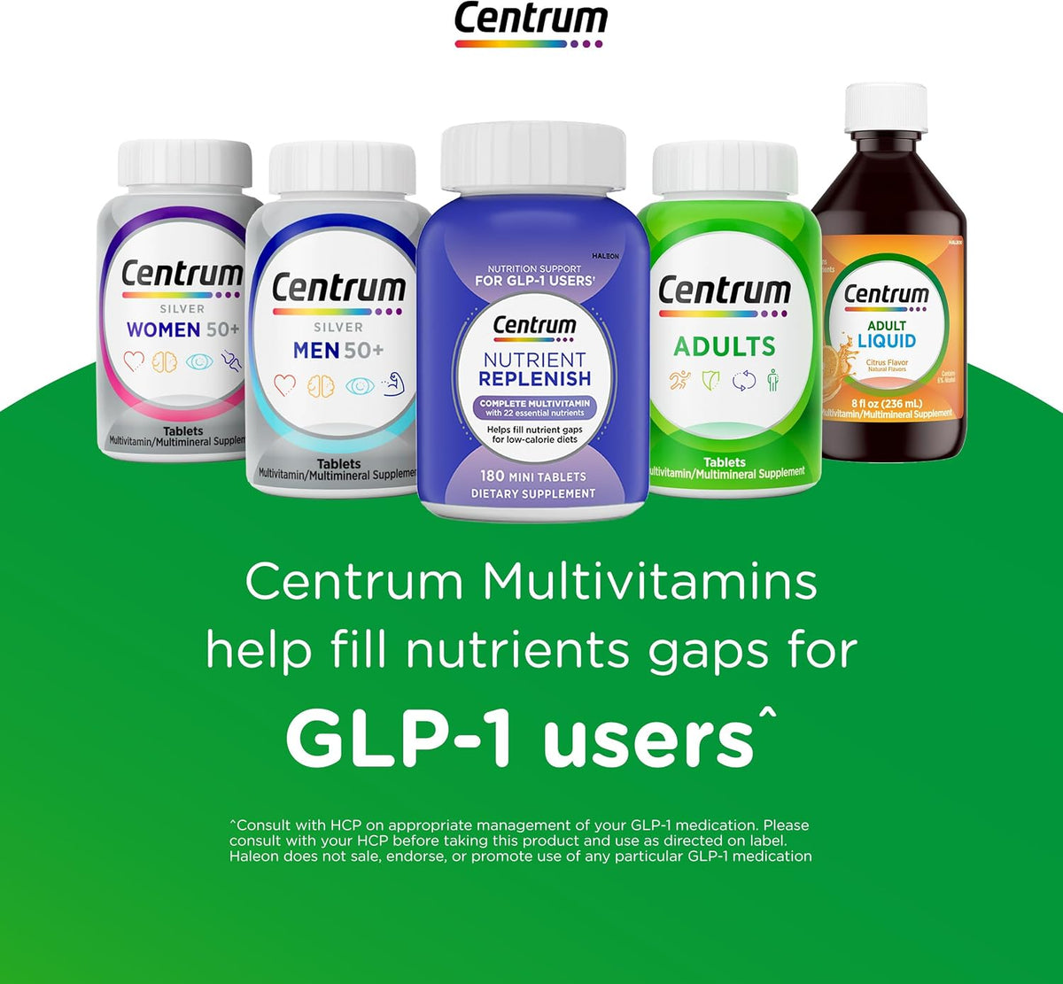 Centrum Minis Silver Men 50 Plus Multivitamin – Streamlined Gluten-Free Non-GMO Formula in a Simple 280-Count Bottle