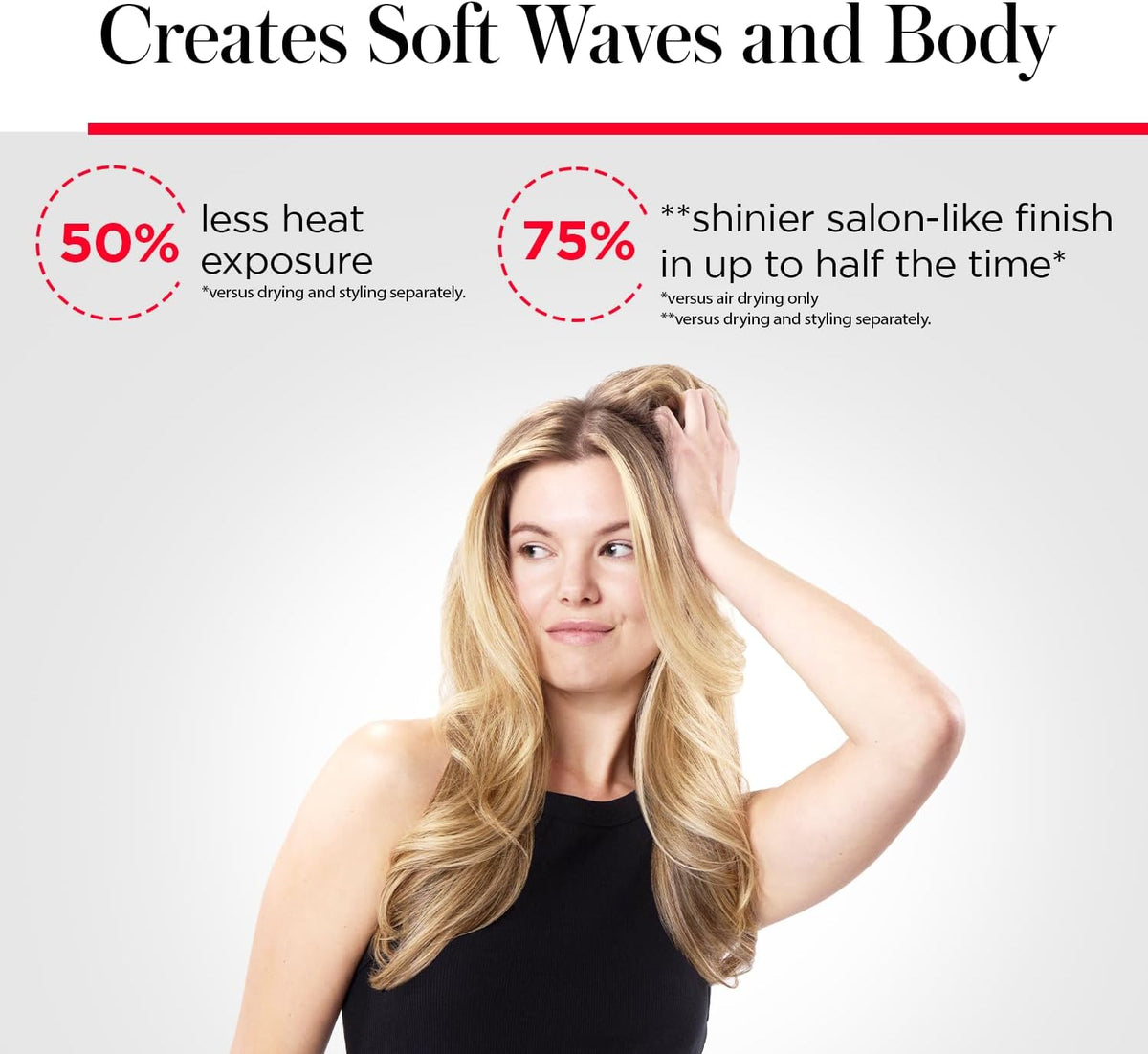ceramic titanium tourmaline barrel technology for even heat distribution and reduced frizz