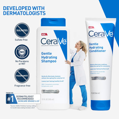 CeraVe Hair Conditioner – Wind-Down Your Shower Routine With Fragrance-Free, Dermatologist Care