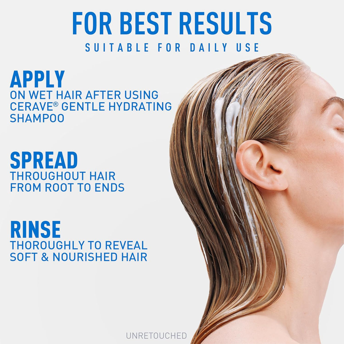 CeraVe Hair Conditioner – Wind-Down Your Shower Routine With Fragrance-Free, Dermatologist Care