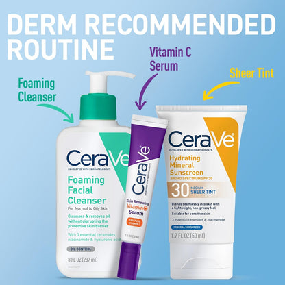 CeraVe Sheer Tint Mineral Sunscreen SPF 30 – Calming Self-Care Essential for Sensitive Skin
