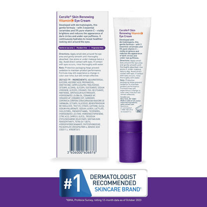CeraVe Skin Renewing Vitamin C Eye Cream – Allergy-Tested, Fragrance-Free Eye Cream for Contact Lens Wearers