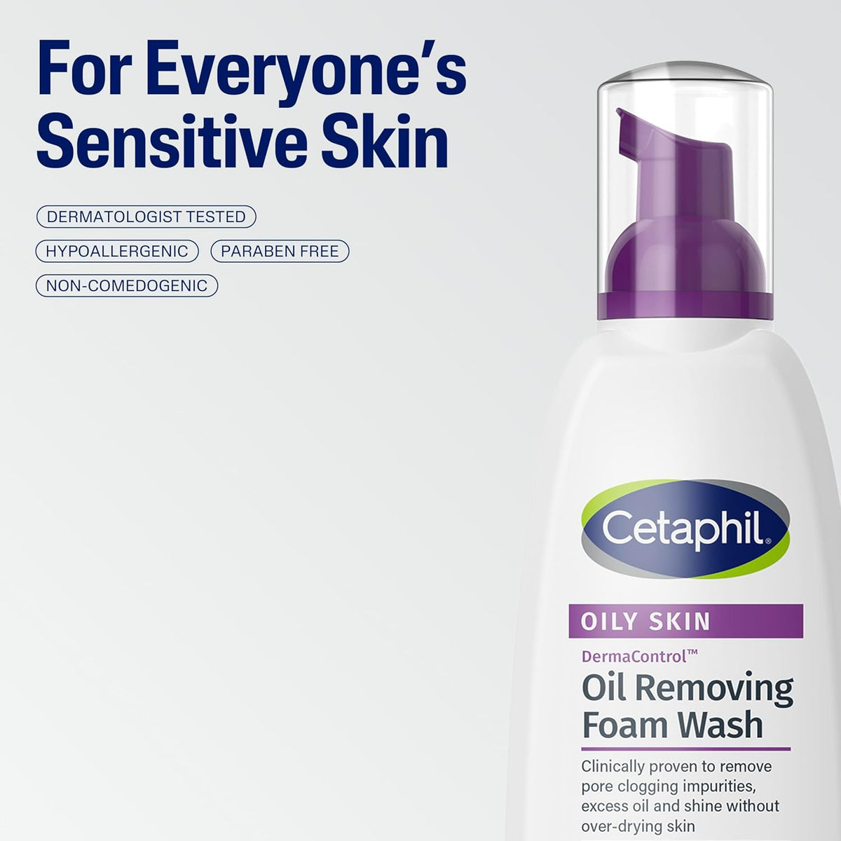 Cetaphil Pro Oil Removing Foam Wash – Clean Design Skincare Staple for Sensitive Skin, Uncluttered Bathroom Shelf Staple