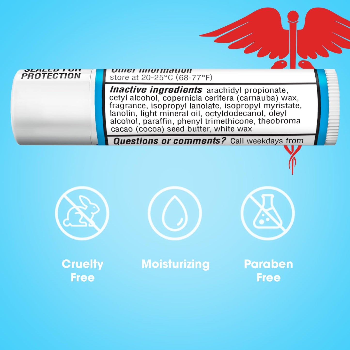 ChapStick Classic Lip Balm – Post Workout Cool Down and Yoga Mat Wellness Companion, Pocket Camphor Menthol 3 Pack