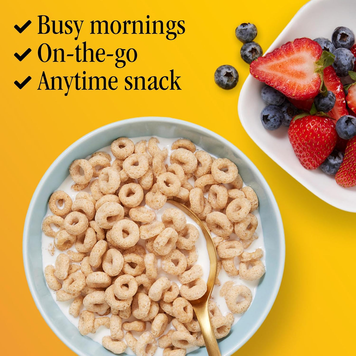 Cheerios Heart Smart Cereal – Bulk Multi Pack Breakfast for Value Driven Office and Remote Worker Pantry, 20 oz Four Pack