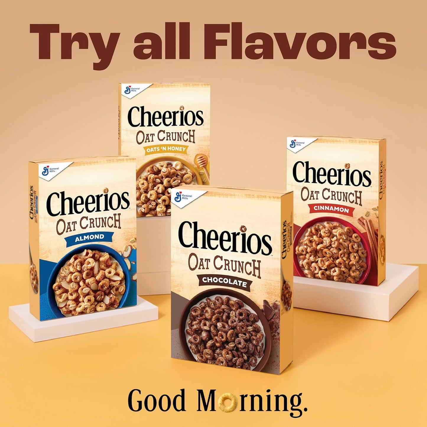 Cheerios Oat Crunch Almond Cereal – Family Size Breakfast Cereal for the Breakfast Table Every Morning, 24 oz