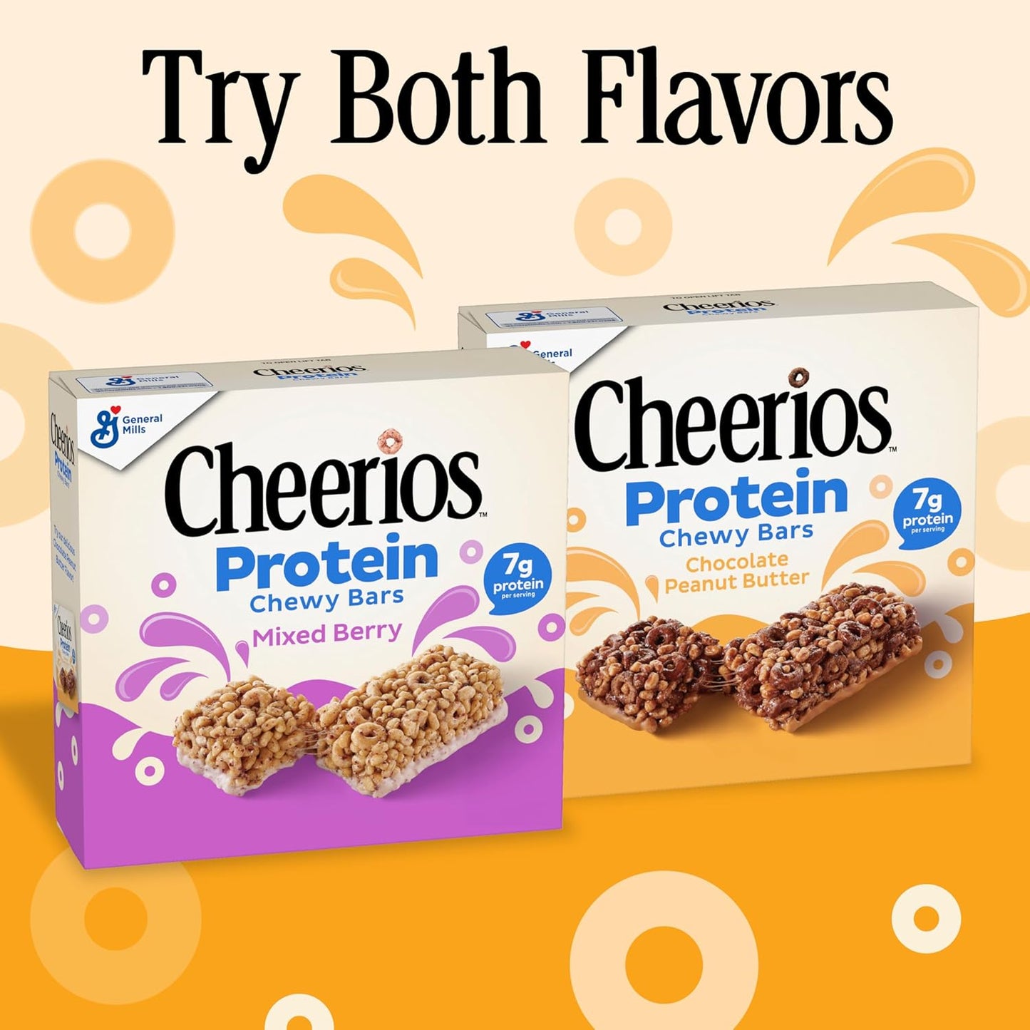 Cheerios Protein Chewy Bars Basketball Court and Practice Field Fuel for Young Athletes 5 Ct