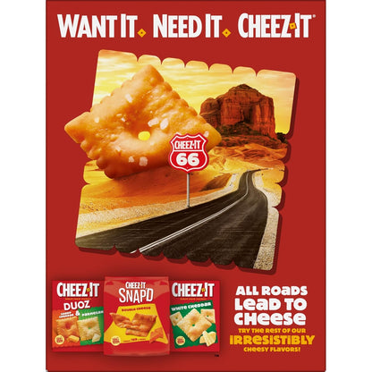 Cheez-It Grooves Sharp White Cheddar Crackers – Thoughtful Snack Bouquet Alternative for Birthdays, Father's Day, and Get-Well Care Packages, 3.25oz 6-Pack