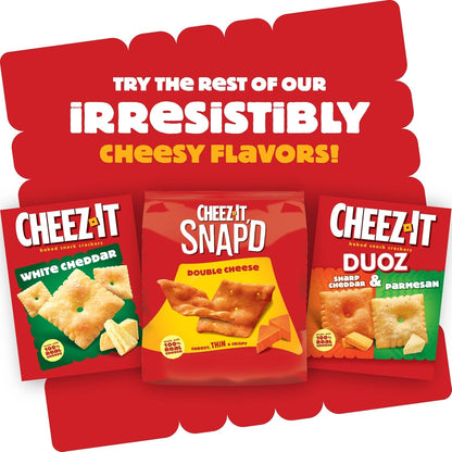 Cheez-It Grooves Sharp White Cheddar Crackers – Thoughtful Snack Bouquet Alternative for Birthdays, Father's Day, and Get-Well Care Packages, 3.25oz 6-Pack