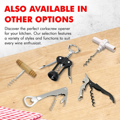 Chef Craft Select Waiters Corkscrew – Holiday Stocking Stuffer Under 20 Dollars, All-in-One Wine Opener Gift for Hosts and Hostesses