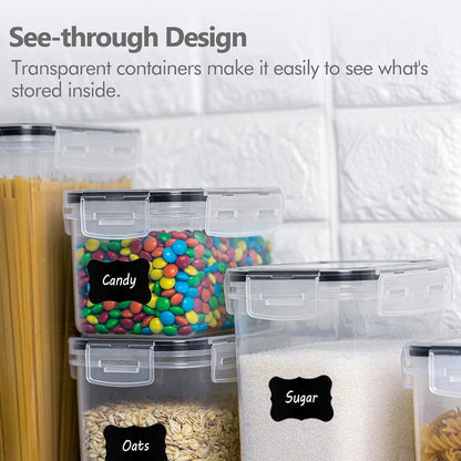 CHEFSTORY Stackable Storage Canisters — Simple, See-Through Design for a Mindful Minimalist Pantry