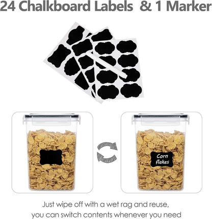 CHEFSTORY Stackable Storage Canisters — Simple, See-Through Design for a Mindful Minimalist Pantry