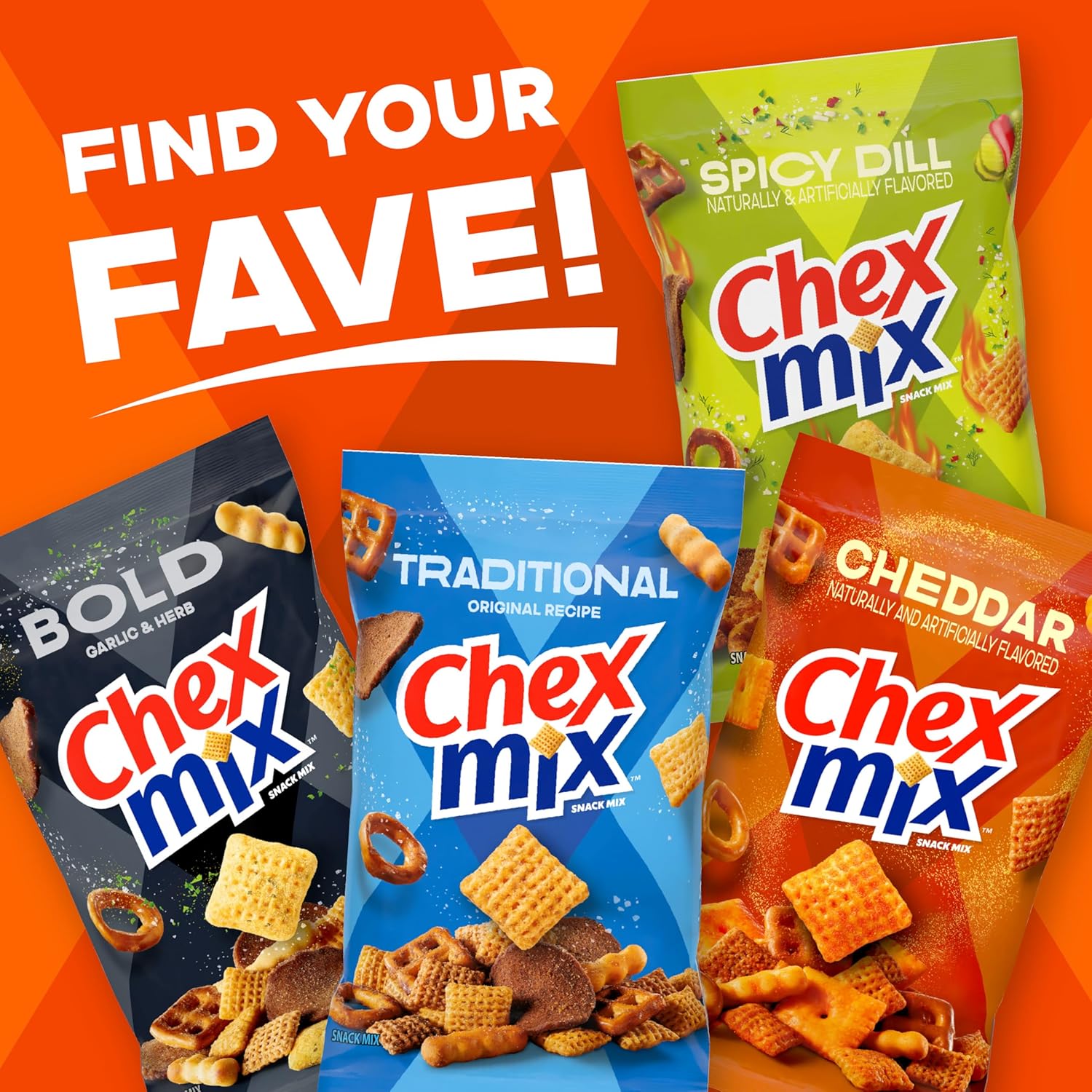Chex Mix Cheddar Snack Mix Tub – Bulk Pantry Snack for Workplace Pantries and Remote Workers, 20 oz