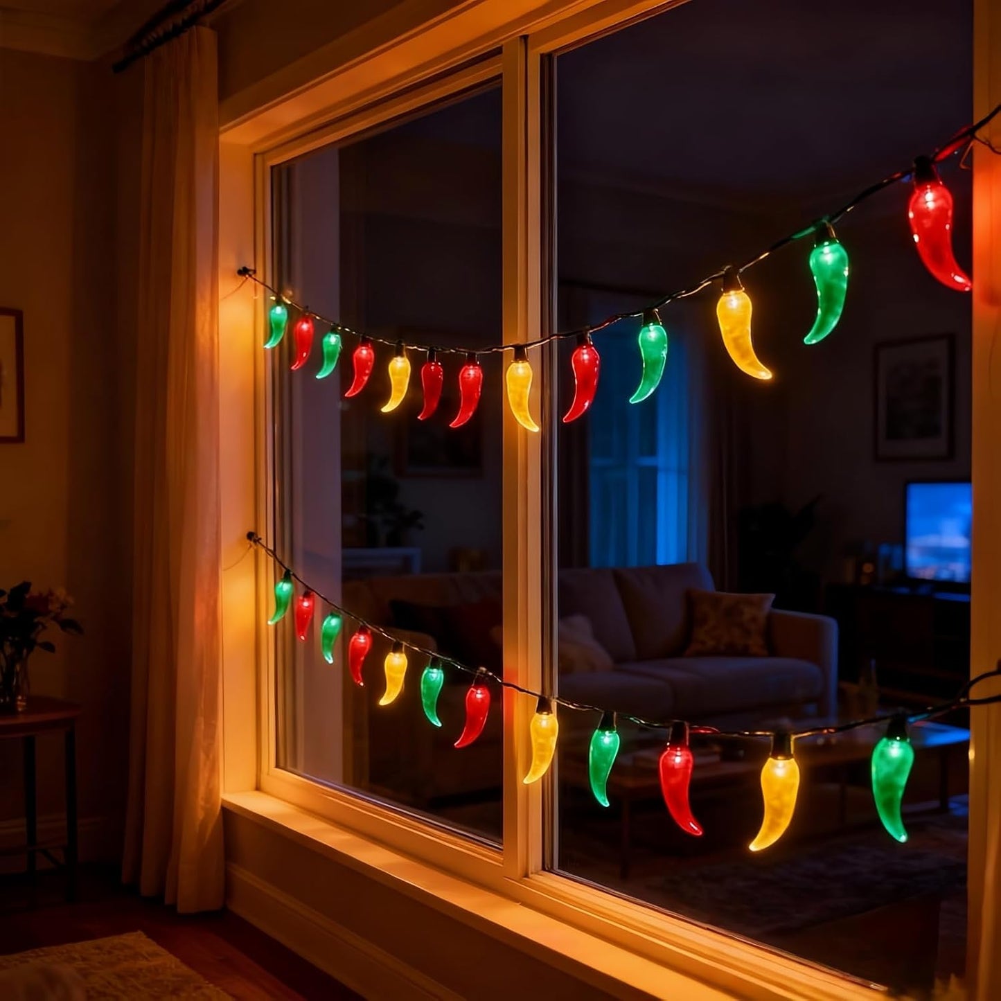 Chili Lights Co. Kid Approved Chili Pepper Lights – Birthday Party and Bedroom Glow Lamp, Soft Touch Bulb Design