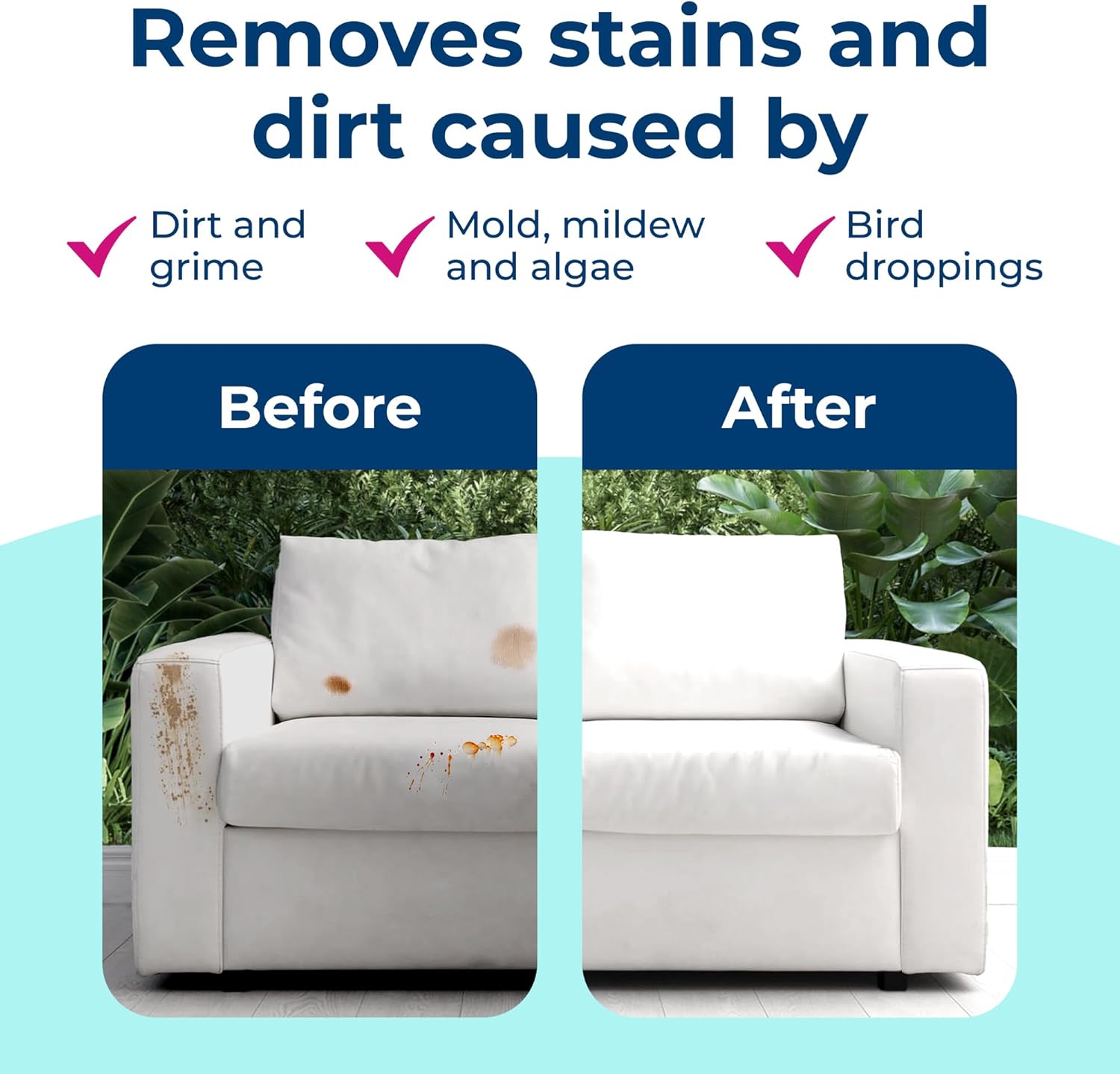 chlorine bleach-free composition safe for pets, plants, and grass