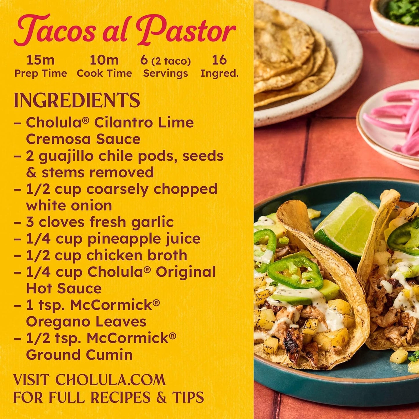 Cholula Cilantro Lime Cremosa Sauce – Bright Flavor Finisher for Sheet-Pan Veggies, Fish Tacos & Egg White Bowls, 8 oz