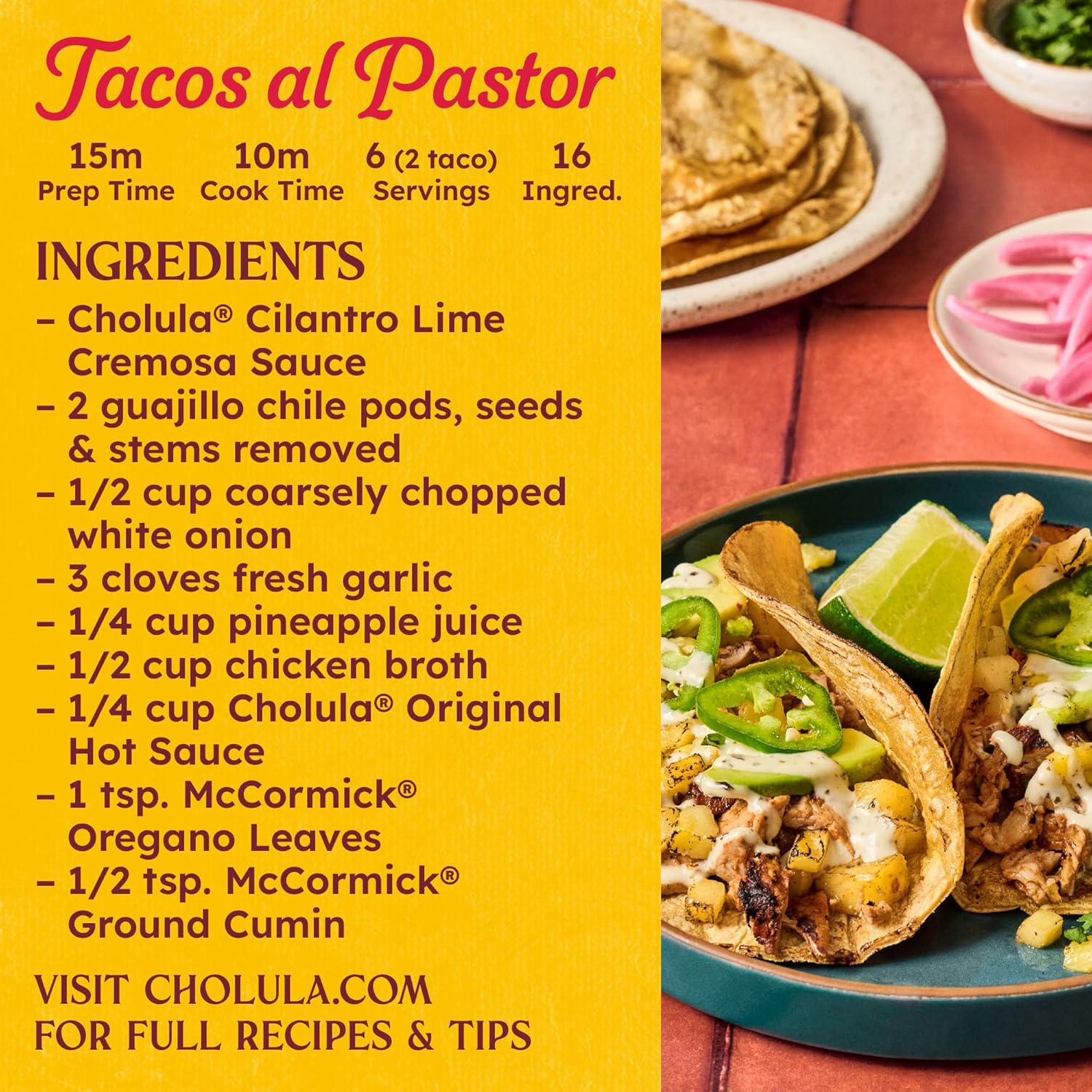 Cholula Cilantro Lime Cremosa Sauce – Bright Flavor Finisher for Sheet-Pan Veggies, Fish Tacos & Egg White Bowls, 8 oz