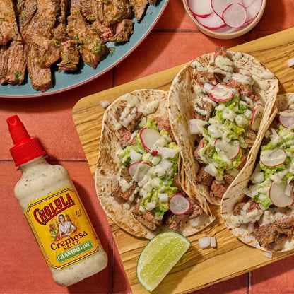 Cholula Cilantro Lime Cremosa Sauce – Bright Flavor Finisher for Sheet-Pan Veggies, Fish Tacos & Egg White Bowls, 8 oz
